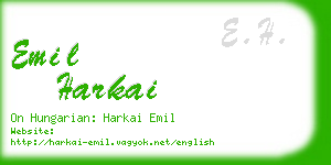 emil harkai business card
